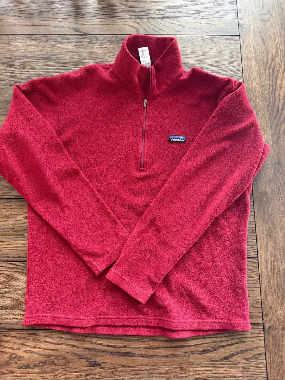 Patagonia Mens Synchilla Fleece Quarter Zip Pullover Red Size Small